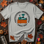 Professional Underachiever sarcastic graphic t-shirt in Silver by Snarky Sarks