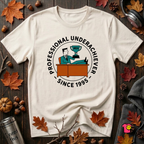 Professional Underachiever sarcastic graphic t-shirt in White by Snarky Sarks