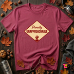 Proudly Unapproachable sarcastic graphic t-shirt in Cardinal by Snarky Sarks