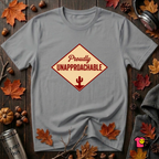 Proudly Unapproachable sarcastic graphic t-shirt in Heather Storm by Snarky Sarks