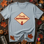 Proudly Unapproachable sarcastic graphic t-shirt in Light Blue by Snarky Sarks