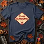 Proudly Unapproachable sarcastic graphic t-shirt in Navy by Snarky Sarks