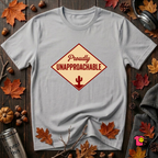 Proudly Unapproachable sarcastic graphic t-shirt in Solid Athletic Gray by Snarky Sarks