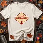 Proudly Unapproachable sarcastic graphic t-shirt in White by Snarky Sarks