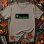Putting Pants on Before Noon sarcastic graphic t-shirt in Asphalt by Snarky Sarks