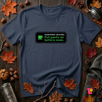 Putting Pants on Before Noon sarcastic graphic t-shirt in Navy by Snarky Sarks