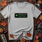 Putting Pants on Before Noon sarcastic graphic t-shirt in Solid Athletic Gray by Snarky Sarks