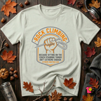 Rock Climbing sarcastic graphic t-shirt in Citron by Snarky Sarks