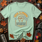 Rock Climbing sarcastic graphic t-shirt in Mint by Snarky Sarks