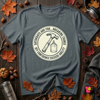 Saturdays are for Breaking Things sarcastic DIY t-shirt in Dark Gray by Snarky Sarks