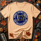 Sewing Ends in Swelling sarcastic sewing t-shirt in Peach by Snarky Sarks