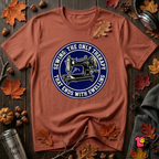 Sewing Ends in Swelling sarcastic sewing t-shirt in Rust by Snarky Sarks