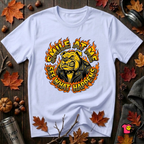 Smile at Me...See What Happens sarcastic graphic t-shirt in Ash by Snarky Sarks