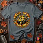 Smile at Me...See What Happens sarcastic graphic t-shirt in Dark Gray by Snarky Sarks