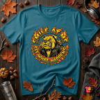 Smile at Me...See What Happens sarcastic graphic t-shirt in Deep Teal by Snarky Sarks