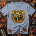 Smile at Me...See What Happens sarcastic graphic t-shirt in Heather Prism Blue by Snarky Sarks