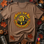 Smile at Me...See What Happens sarcastic graphic t-shirt in Sand Dune by Snarky Sarks