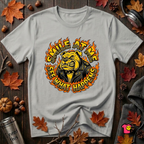 Smile at Me...See What Happens sarcastic graphic t-shirt in Silver by Snarky Sarks
