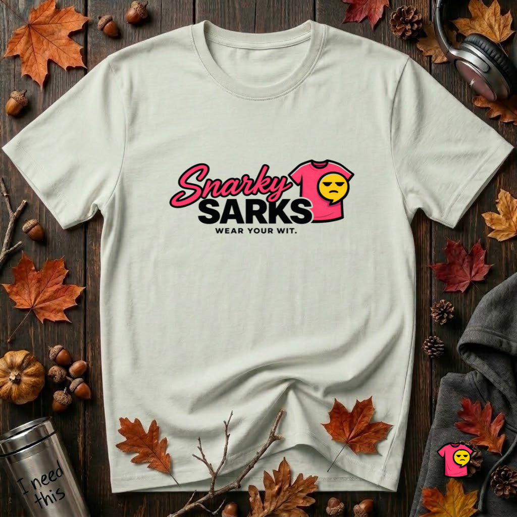 Snarky Sarks Logo graphic t-shirt in Citron