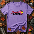 Snarky Sarks Logo graphic t-shirt in Heather Team Purple