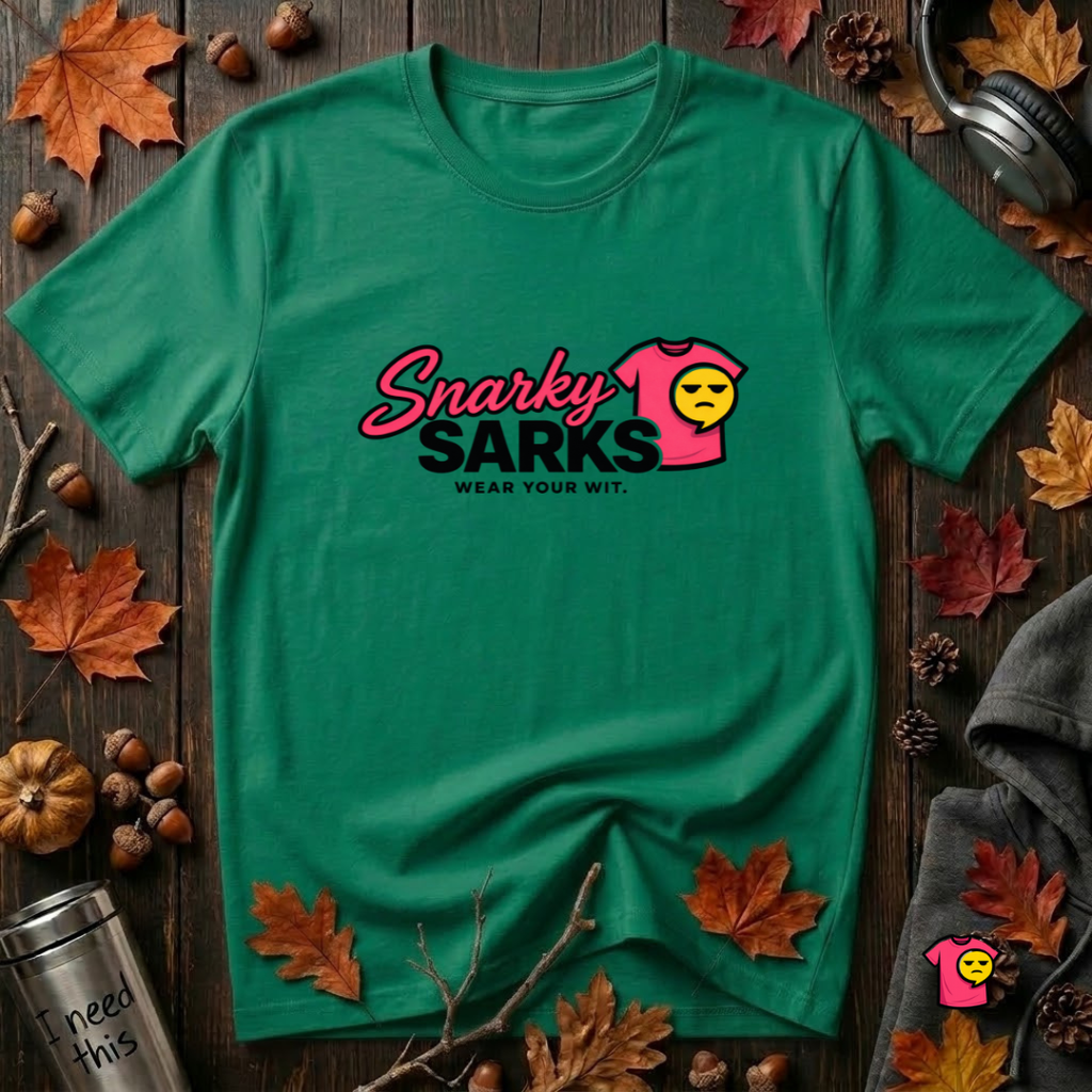 Snarky Sarks Logo graphic t-shirt in Kelly