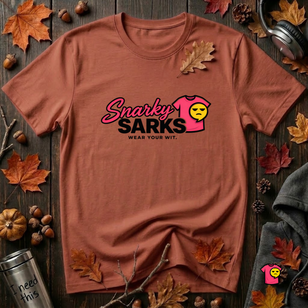 Snarky Sarks Logo graphic t-shirt in Rust