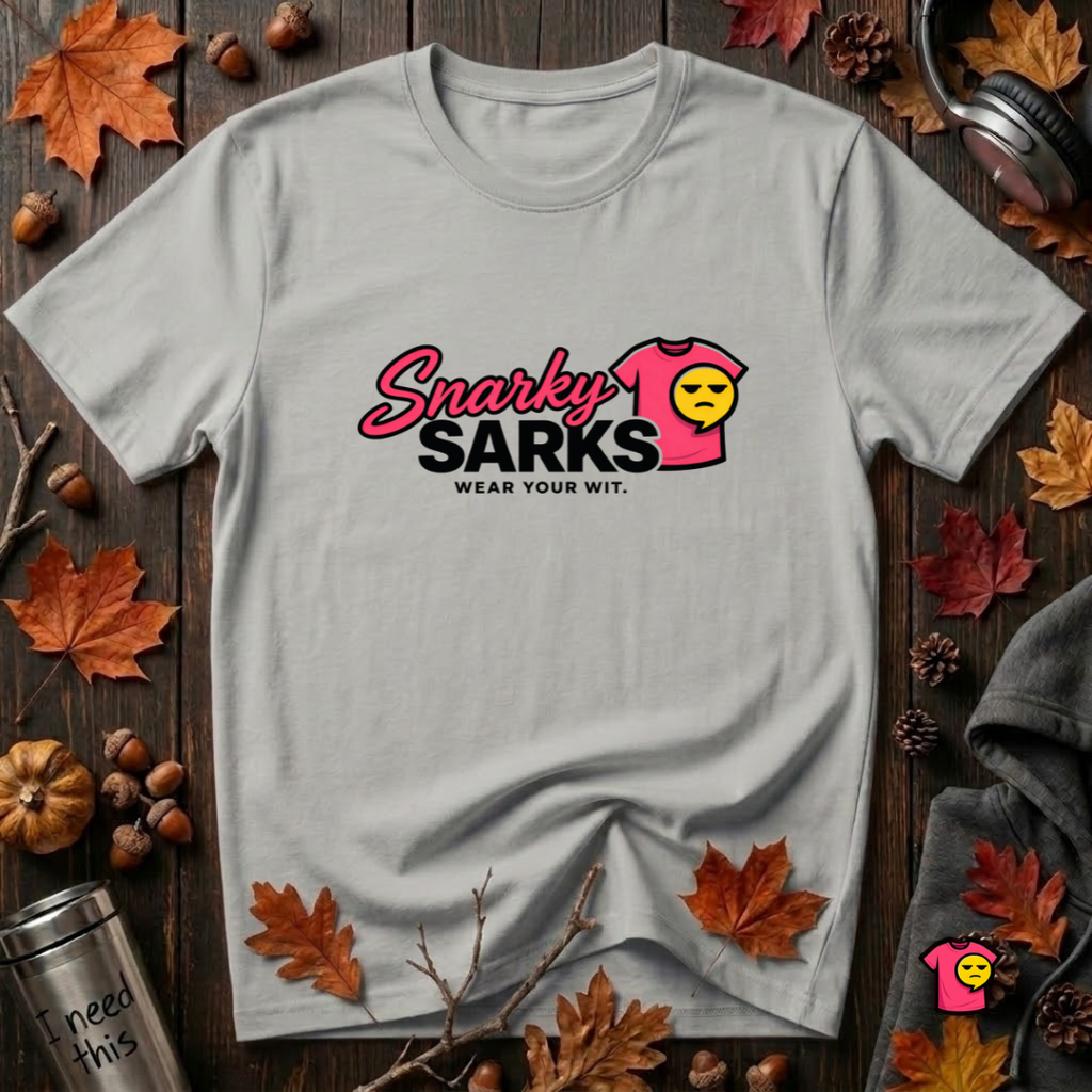 Snarky Sarks Logo graphic t-shirt in Silver