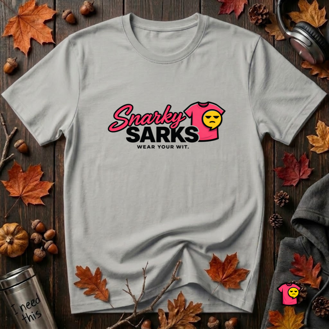 Snarky Sarks Logo graphic t-shirt in Silver