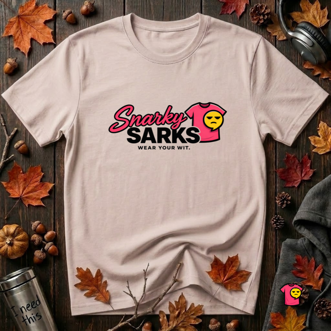 Snarky Sarks Logo graphic t-shirt in Soft Pink