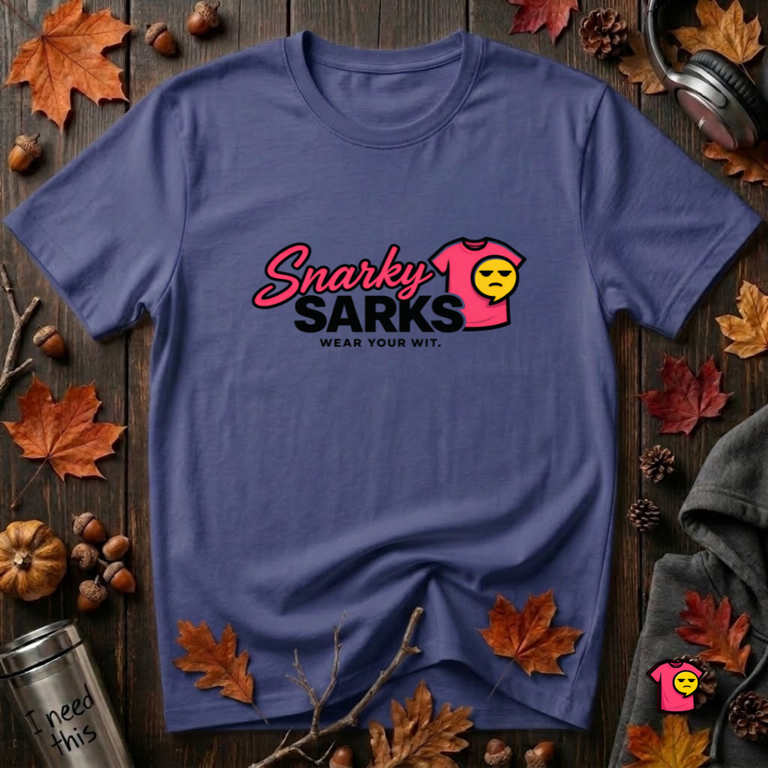 Snarky Sarks Logo graphic t-shirt in Team Navy