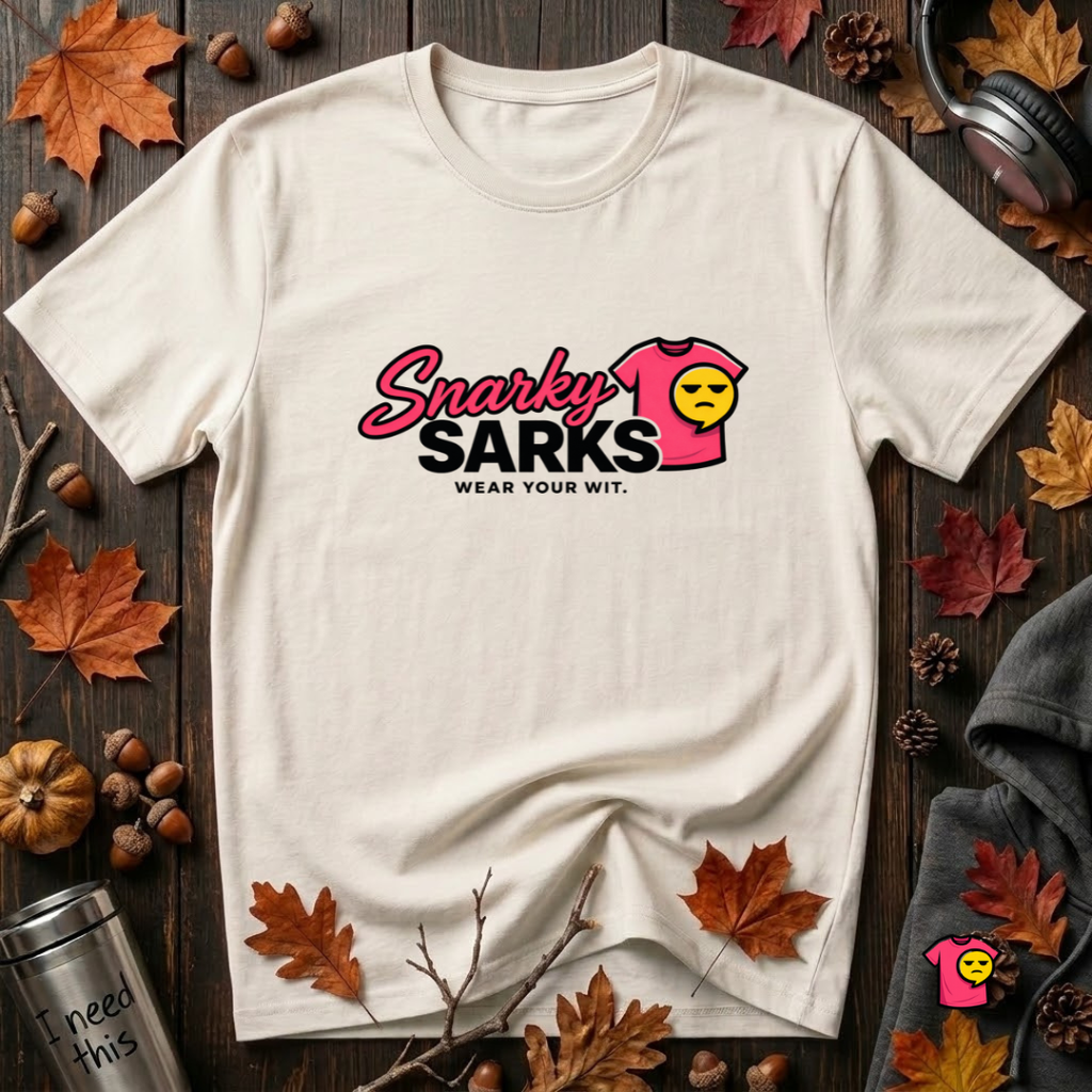 Snarky Sarks Logo graphic t-shirt in White