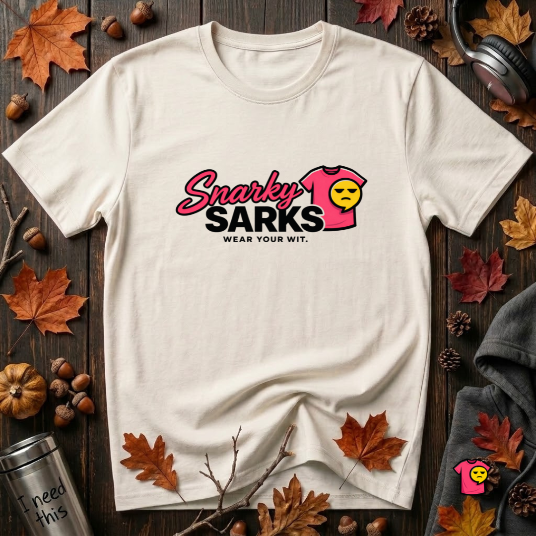 Snarky Sarks Logo graphic t-shirt in White