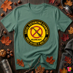 Social Distancing Champion sarcastic graphic t-shirt in Grass Green by Snarky Sarks