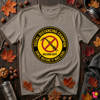 Social Distancing Champion sarcastic graphic t-shirt in Asphalt by Snarky Sarks