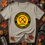 Social Distancing Champion sarcastic graphic t-shirt in Heather Stone by Snarky Sarks