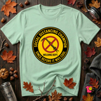 Social Distancing Champion sarcastic graphic t-shirt in Mint by Snarky Sarks