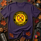 Social Distancing Champion sarcastic graphic t-shirt in Purple by Snarky Sarks