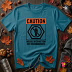 Social Interaction Not Recommended sarcastic t-shirt in Deep Teal by Snarky Sarks