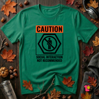 Social Interaction Not Recommended sarcastic t-shirt in Kelly by Snarky Sarks
