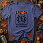 Social Interaction Not Recommended sarcastic t-shirt in Team Navy by Snarky Sarks