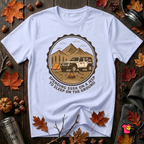 Spend 55K to Sleep on the Ground sarcastic camping t-shirt in Ash by Snarky Sarks