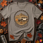 Spend 55K to Sleep on the Ground sarcastic camping t-shirt in Asphalt by Snarky Sarks