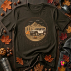Spend 55K to Sleep on the Ground sarcastic camping t-shirt in Black by Snarky Sarks