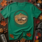 Spend 55K to Sleep on the Ground sarcastic camping t-shirt in Kelly by Snarky Sarks