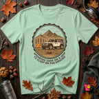 Spend 55K to Sleep on the Ground sarcastic camping t-shirt in Mint by Snarky Sarks