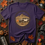 Spend 55K to Sleep on the Ground sarcastic camping t-shirt in Purple by Snarky Sarks