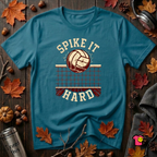 Spike it Hard sarcastic volleyball graphic t-shirt in Deep Teal by Snarky Sarks