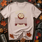 Spike it Hard sarcastic volleyball graphic t-shirt in Soft Pink by Snarky Sarks