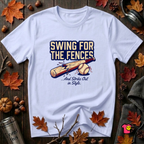 Swing for the Fences....and Strike out in Style baseball t-shirt in Ash by Snarky Sarks
