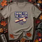 Swing for the Fences....and Strike out in Style baseball t-shirt in Asphalt by Snarky Sarks